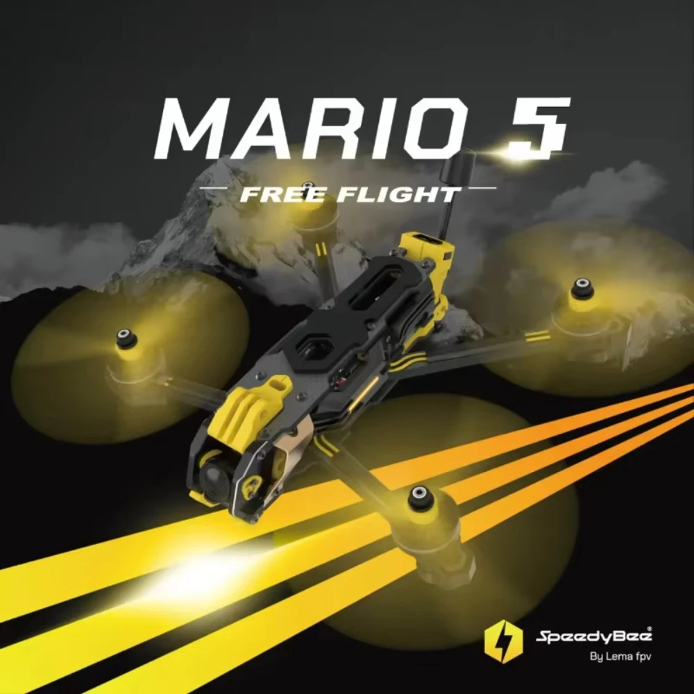Fpv Drone Propeller - Speedybee マリオ5 O4 フレームキット DC/XHバージョン、カーボンファイバープレート付き、FPVフリースタイルRCレーシングドローン