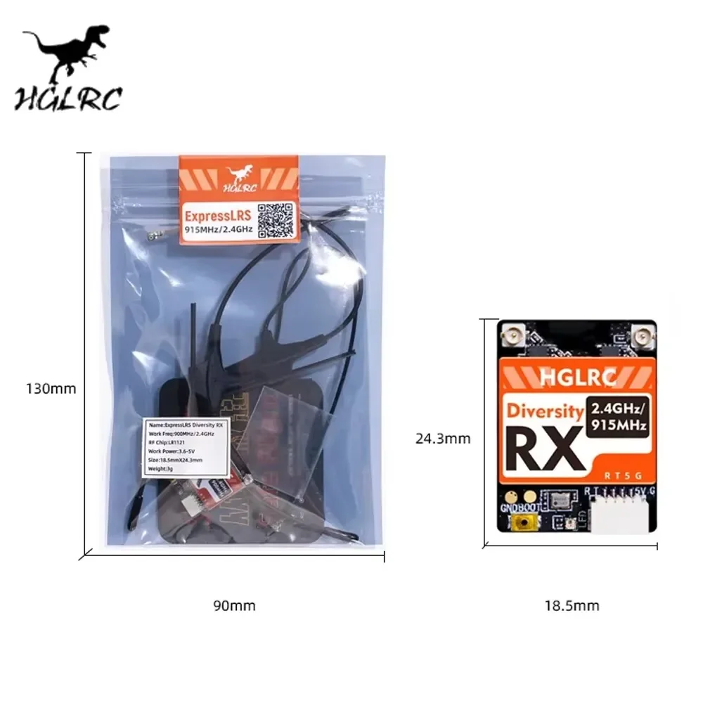 HGLRC デュアルバンド RX ExpressLRS 受信 - Fpv Drone Antenna のレビューと価格