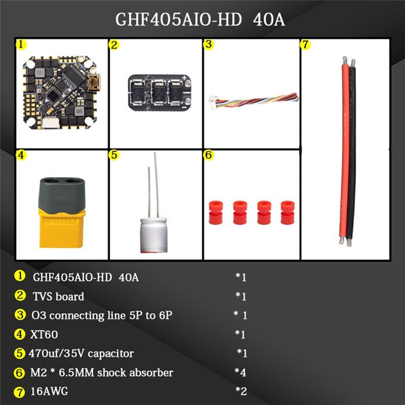 ABTI-GHF405AIO-HD 40A AIOフライトコ - Fpv Drone Flight Controller のレビューと価格