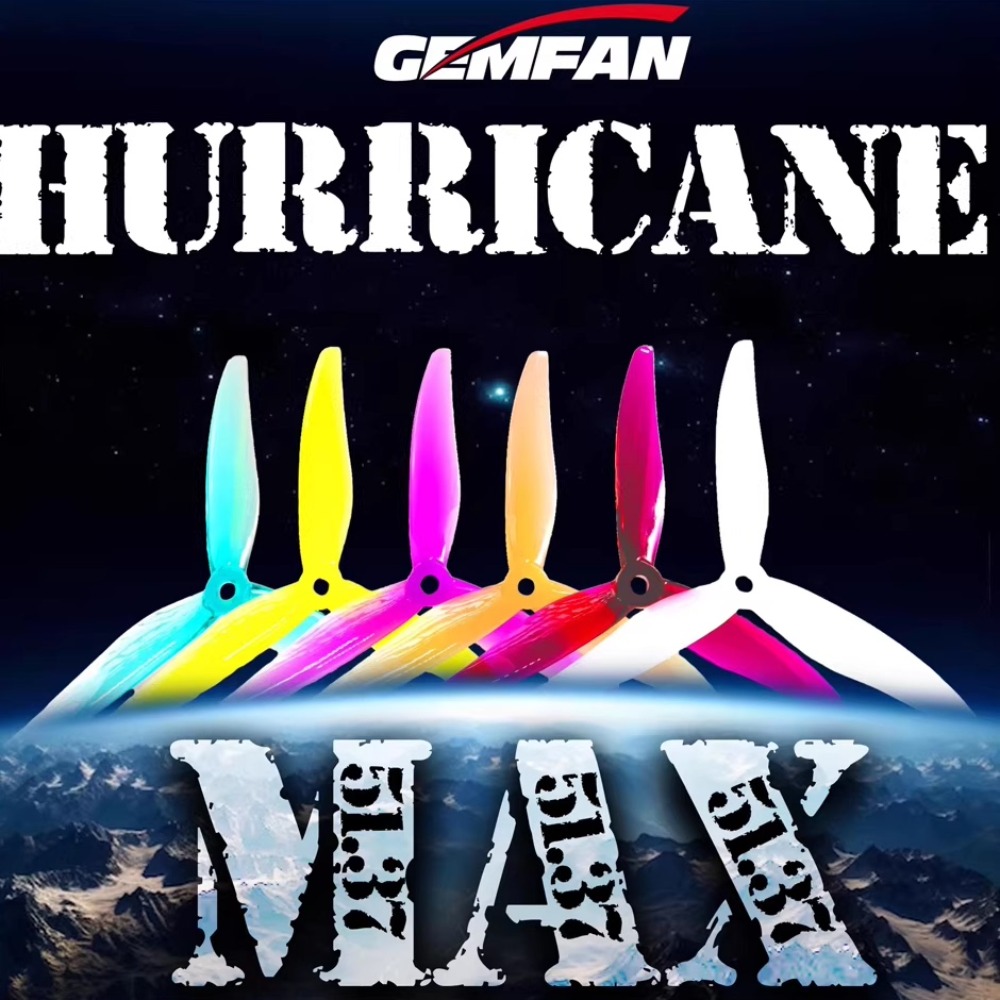2ペア Gemfan Hurricane 51377 MAX - Fpv Drone Motor のレビューと価格